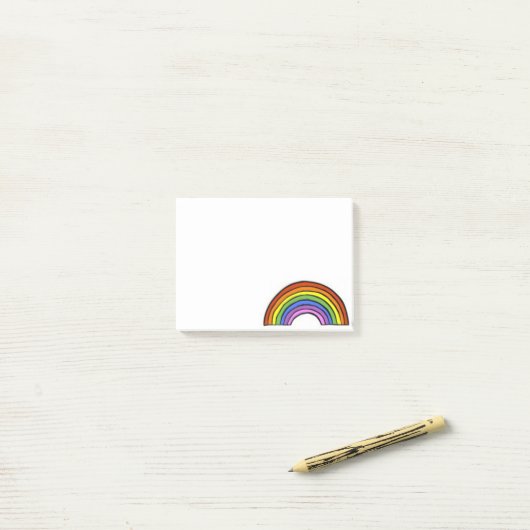 Regenboog Post-it® Notes (Op bureau)