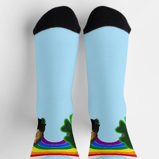 Regenboog Pot met Goud St. Patrick's Dag Sokken (Top)