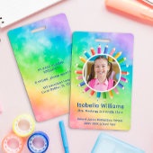 Regenboog Potloden Foto Student ID Badge