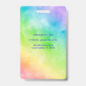 Regenboog potloden Klaslokaal Badkamer Pass Badge (Back)