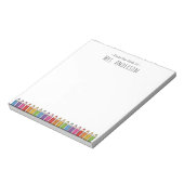 Regenboog Potloden Kleuterleidster Notitieblok (Linkerzijde)