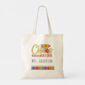 Regenboog Potloden Kleuterleraar Tote Bag (Achterkant)