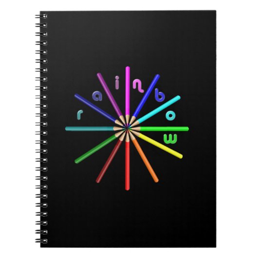 regenboog potloden notitieboek (Voorkant)