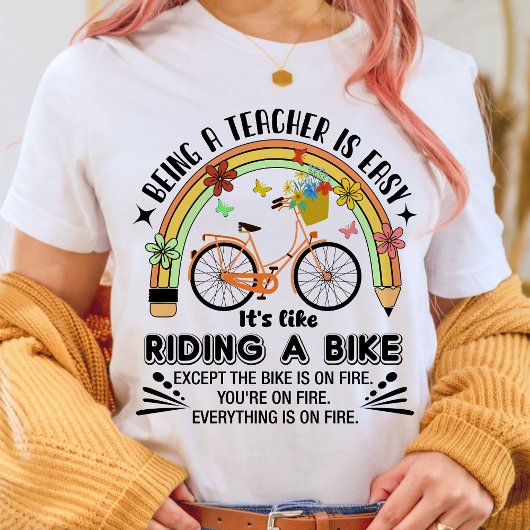 regenboog potlood Lerarendag, grappige leraar T-shirt