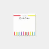 Regenboog Potlood Notitie van de Leraar Post-it® Notes (Voorkant)