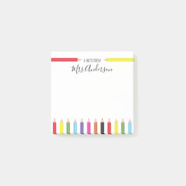 Regenboog Potlood Notitie van de Leraar Post-it® Notes
