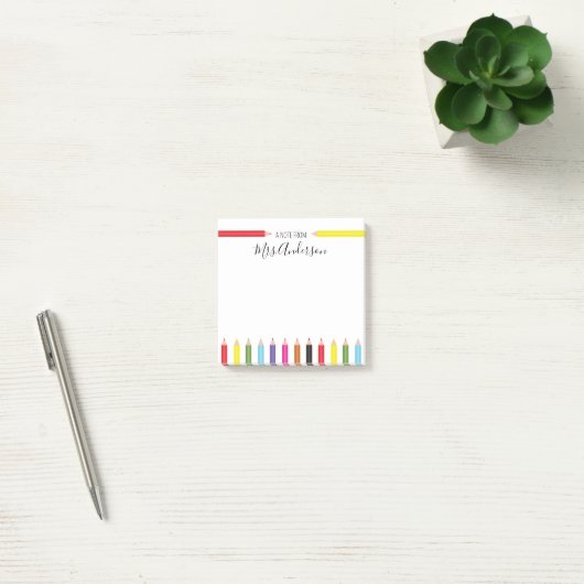 Regenboog Potlood Notitie van de Leraar Post-it® Notes (Kantoor)