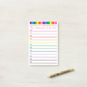Regenboog Potlood Takenlijst Personaliseerbaar Post-it® Notes (Op bureau)