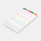 Regenboog Potlood Takenlijst Personaliseerbaar Post-it® Notes (Schuin)