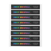 Regenboog Prettig Kerstfeest -Lang Retouradreslabe (Vel)