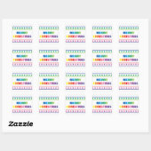 Regenboog Prettig Kerstfeest - Vierkante Sticker (Vel)