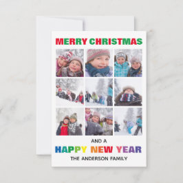 Regenboog Prettig Kerstmis Collage-3x5 Kerstkaart Kaart