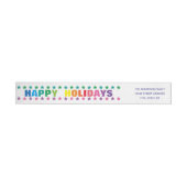 Regenboog Prettige Feestdagen -Lang Retouradres La (Individueel)