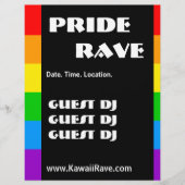 Regenboog Pride Aangepaste Rave Flyers (Voorkant)