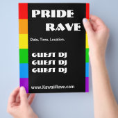Regenboog Pride Aangepaste Rave Flyers (Hand)