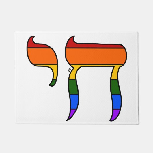 Regenboog Pride Chai Vlag Deurmat (Voorkant)