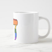 Regenboog Pride Chai Vlag  Grote Koffiekop (Rechts)