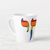 Regenboog Pride Chai Vlag  Latte Mok (Linkerhoek)