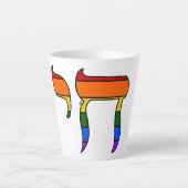 Regenboog Pride Chai Vlag  Latte Mok (Voorkant)