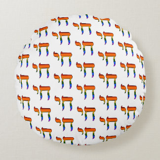 Regenboog Pride Chai Vlag Rond Kussen