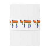 Regenboog Pride Chai Vlag Uitnodigingen Wikkel (Achterkant Voorbeeld)
