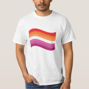 Regenboog Pride Golvende Vlag Lesbiennes T-shirt