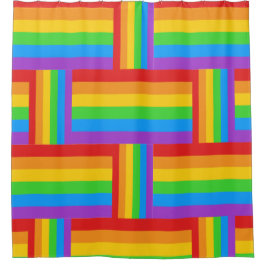 Regenboog Pride Grid Douchegordijn
