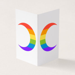 Regenboog Pride Halve Manen Wenskaart Visitekaartje