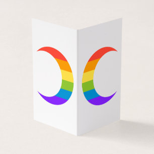 Regenboog Pride Halve Manen Wenskaart Visitekaartje