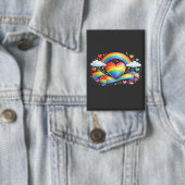 Regenboog Pride Hart – Kleurrijk LGBTQ+ Liefdesont Button (Insitu)