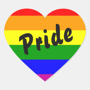 Regenboog Pride Hart Vlag Sticker