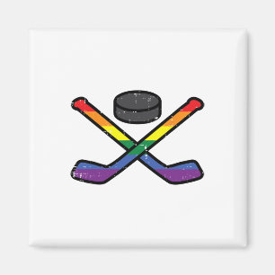 Regenboog Pride IJshockey Vlag Lgbtq Sport Mannen Magneet
