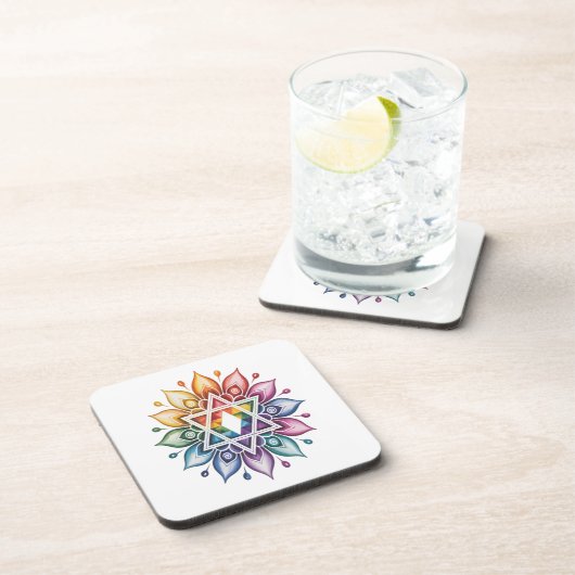 Regenboog Pride LGBT Bier Onderzetter (Rechterzijde)