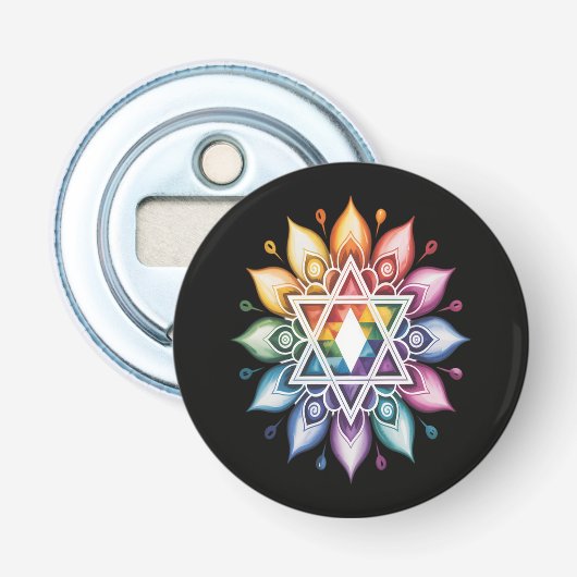 Regenboog Pride LGBT Button Flesopener (Voorkant)