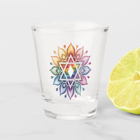 Regenboog Pride LGBT Shot Glas (Voorkant)