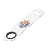 Regenboog Pride LGBT Speed Flessenopener (Voorkant Gekanteld)