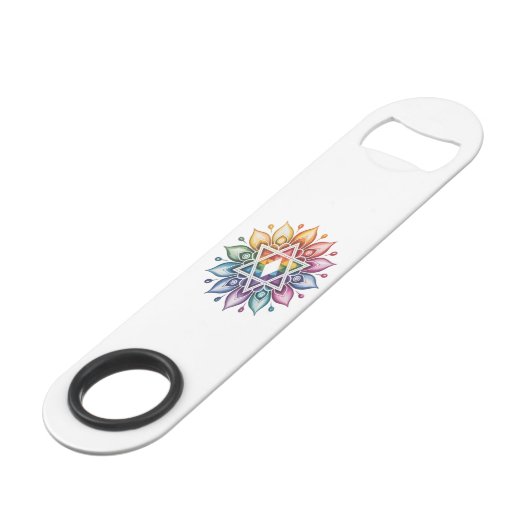 Regenboog Pride LGBT Speed Flessenopener (Achterkant Gekanteld)