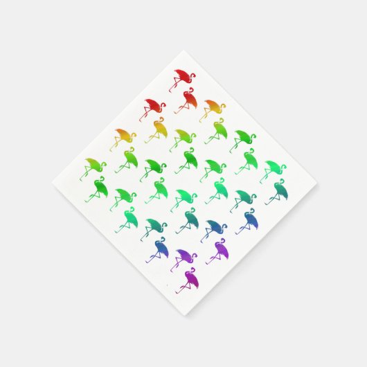 Regenboog Pride LGBTQ Flamingo's Patroon Servetten (Hoek)