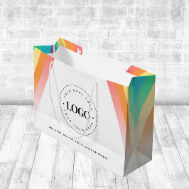 Regenboog Pride LGBTQ Merk Bedrijfsnaam Voeg Aange Groot Cadeauzakje