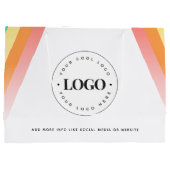 Regenboog Pride LGBTQ merkbedrijf voeg aangepaste  Groot Cadeauzakje (Achterkant)
