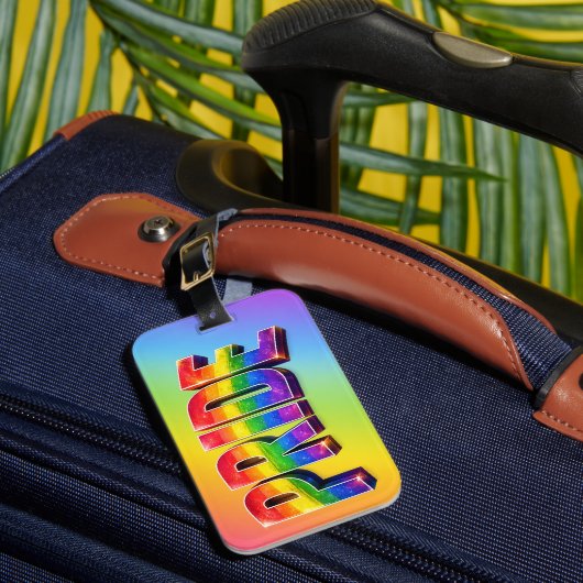 Regenboog PRIDE LGBTQIA+ Gemeenschap Bagagelabel (Voorkant Insitu 1)