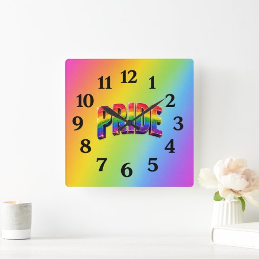 Regenboog PRIDE LGBTQIA+ Gemeenschap Vierkante Klok (Huis)