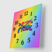 Regenboog PRIDE LGBTQIA+ Gemeenschap Vierkante Klok (Hoek)