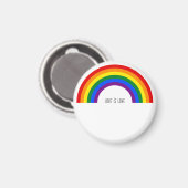 Regenboog Pride. Liefde is Liefde. Magneet (Voorkant / Achterkant)