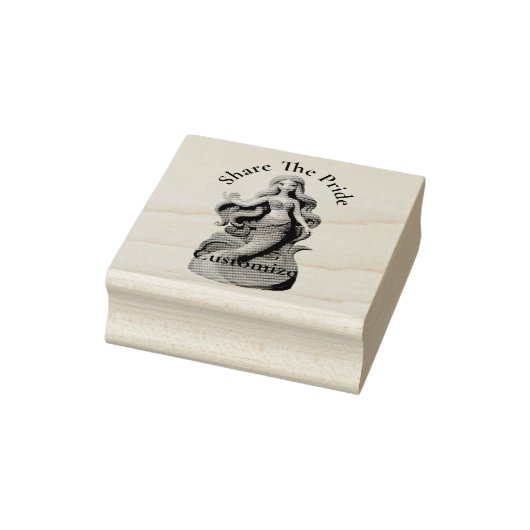 Regenboog Pride Meermin Thunder_Cove  Rubberstempel (Stempel)