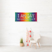 Regenboog Pride Op Maat Gemaakt Ik Ben Homo Spandoek (Insitu)