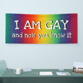 Regenboog Pride Op Maat Gemaakt Ik Ben Homo Spandoek (Beurs)