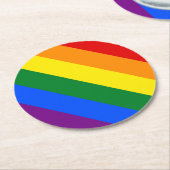 Regenboog Pride Papieren Onderzetter (Gebogen)