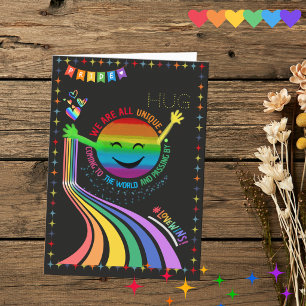 Regenboog Pride Parade Knuffel Wenskaart Kaart