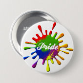 Regenboog Pride Regenboogvlag Spetterende Pride Ronde Button 7,6 Cm (Voorkant /achterkant)
